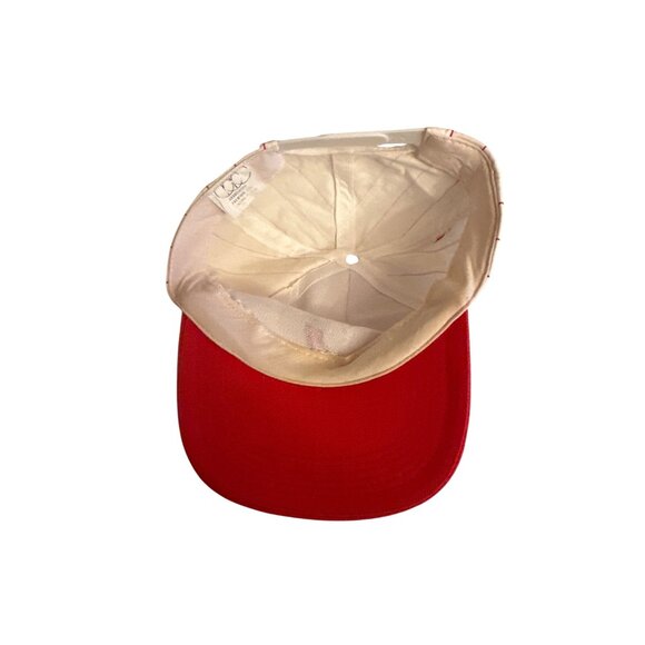 Vintage 80 Cincinnati Reds Pinstripe Hat W/ Bob Evans & 700 WLW Logos Adjustable - Picture 6 of 8